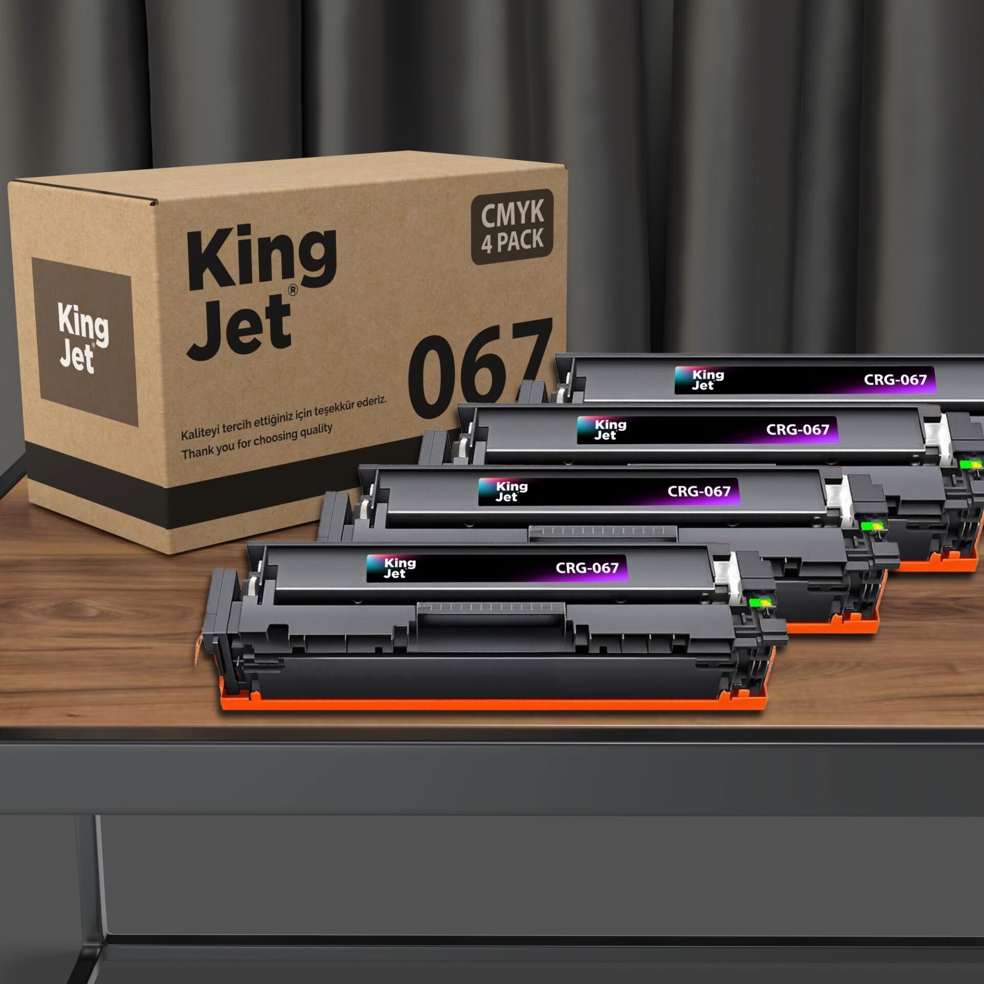 KingJET CRG-067 uyumlu çipli toner 20'li paket