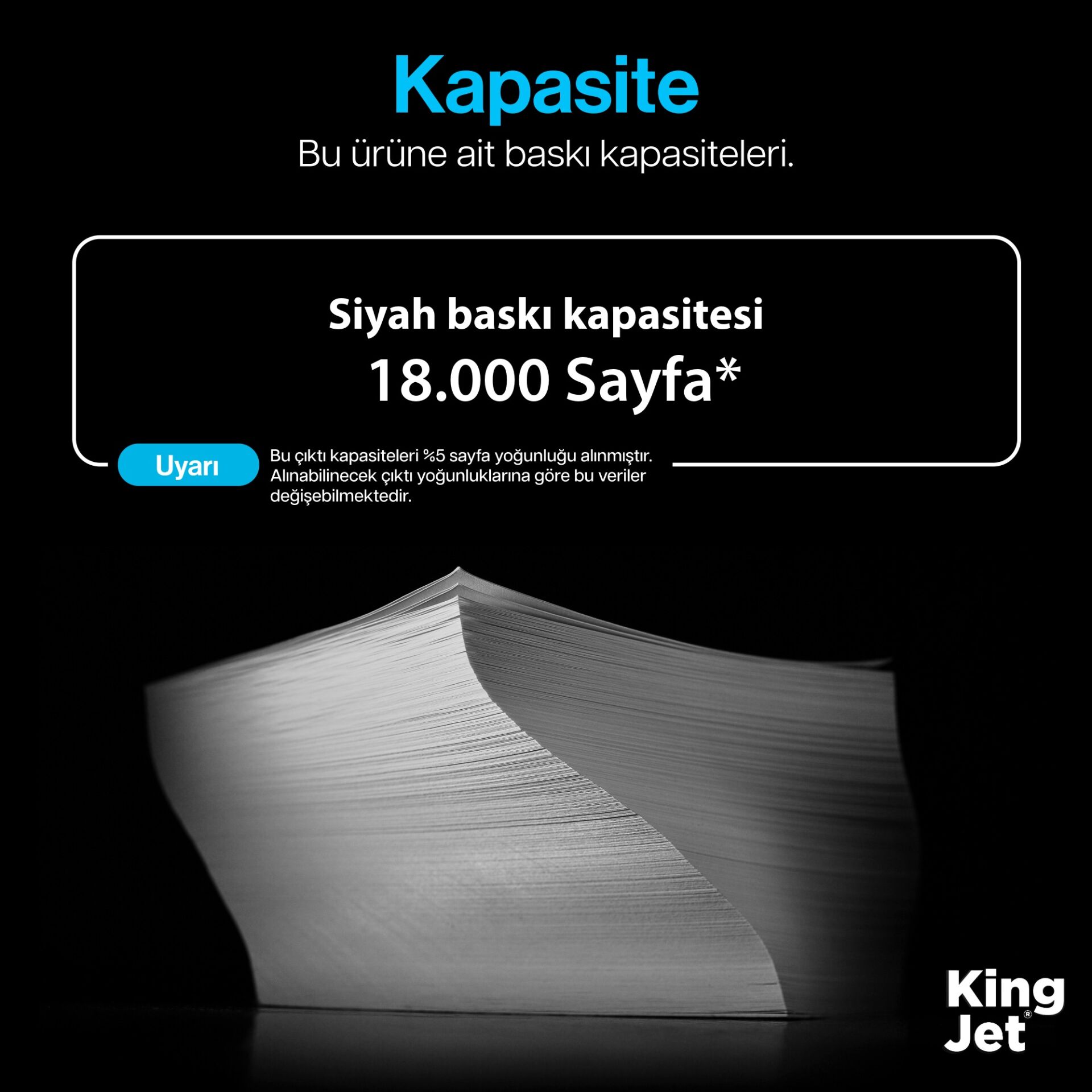 KingJET Brother Uyumlu TN-3617 Yüksek Kapasiteli (Tekli) Muadil Toner baskı kapasitesi