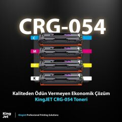 Kingjet Canon Uyumlu MF644cdw Standart Kapasiteli 4 Renk (Takım) Muadil Toner Çipli | (054) CRG-054