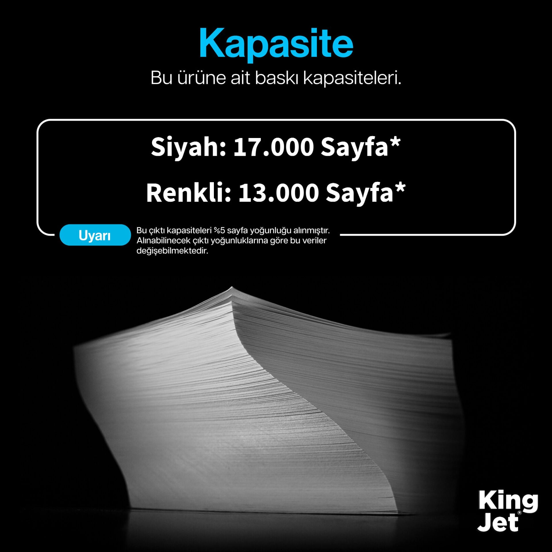 KingJET Kyocera Uyumlu TK-5290 Standart Kapasiteli (4 Renk Takım) Çipli Muadil Toner | ECOSYS P7240cdn baskı kapasitesi