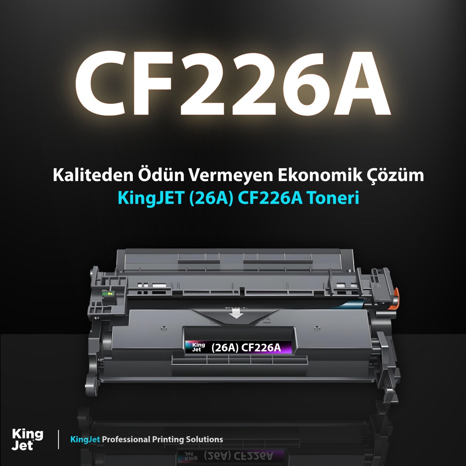 KingJET HP CF226A Uyumlu Çipli Muadil Toner Ana Görseli