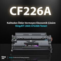 KingJET HP Uyumlu (26A) CF226A Standart Kapasiteli Çipli Muadil Toneri | M402dne Uyumlu