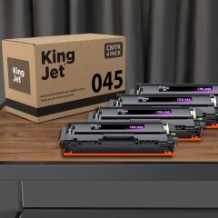 Kingjet Canon Uyumlu MF636 Standart Kapasiteli 4 Renk (Takım) Muadil Toner Çipli | (045) CRG-045