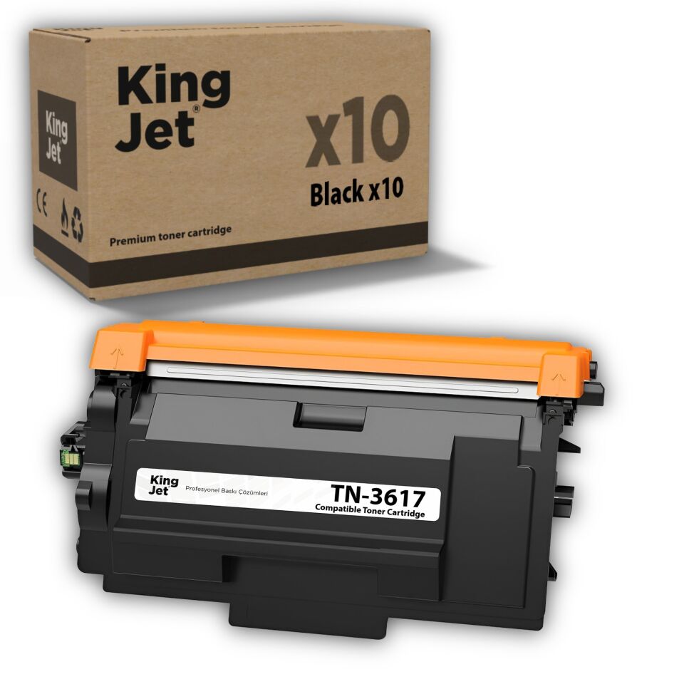 KingJET Brother Uyumlu TN-3617 Yüksek Kapasiteli (10'lu Paket) Muadil Toner | HL-L5210DN