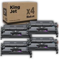 KingJET HP Uyumlu (26A) CF226A Standart Kapasiteli (4'lü Paket) Çipli Muadil Toneri | M402dn