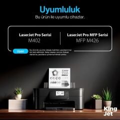 KingJET HP Uyumlu (26A) CF226A Standart Kapasiteli (4'lü Paket) Çipli Muadil Toneri | M402