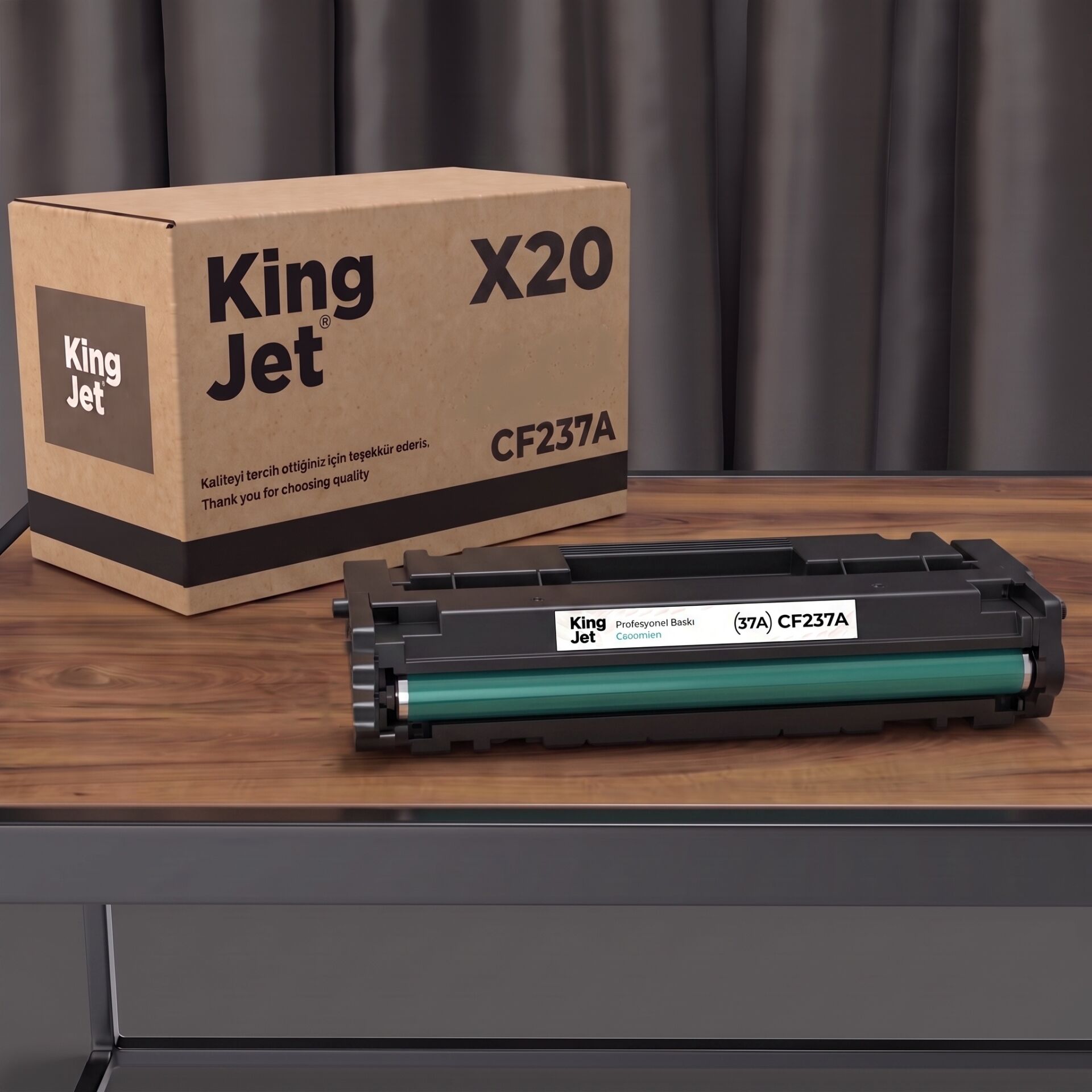 KingJET HP Uyumlu CF237A Standart Kapasiteli (20'li Paket) Çipli Muadil Toner | M633FH