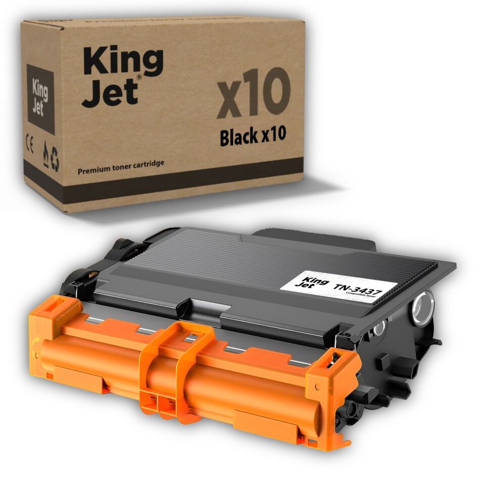 KingJET Brother Uyumlu TN-3437 Standart Kapasiteli (10'lu Paket) Muadil Toner | MFC-L6900DW