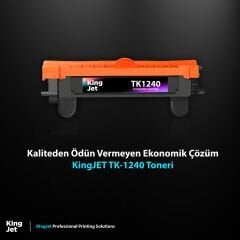 Kingjet Kyocera Uyumlu TK-1240 Standart Kapasiteli Muadil Toner | Ecosys MA2000, MA2001 Uyumlu