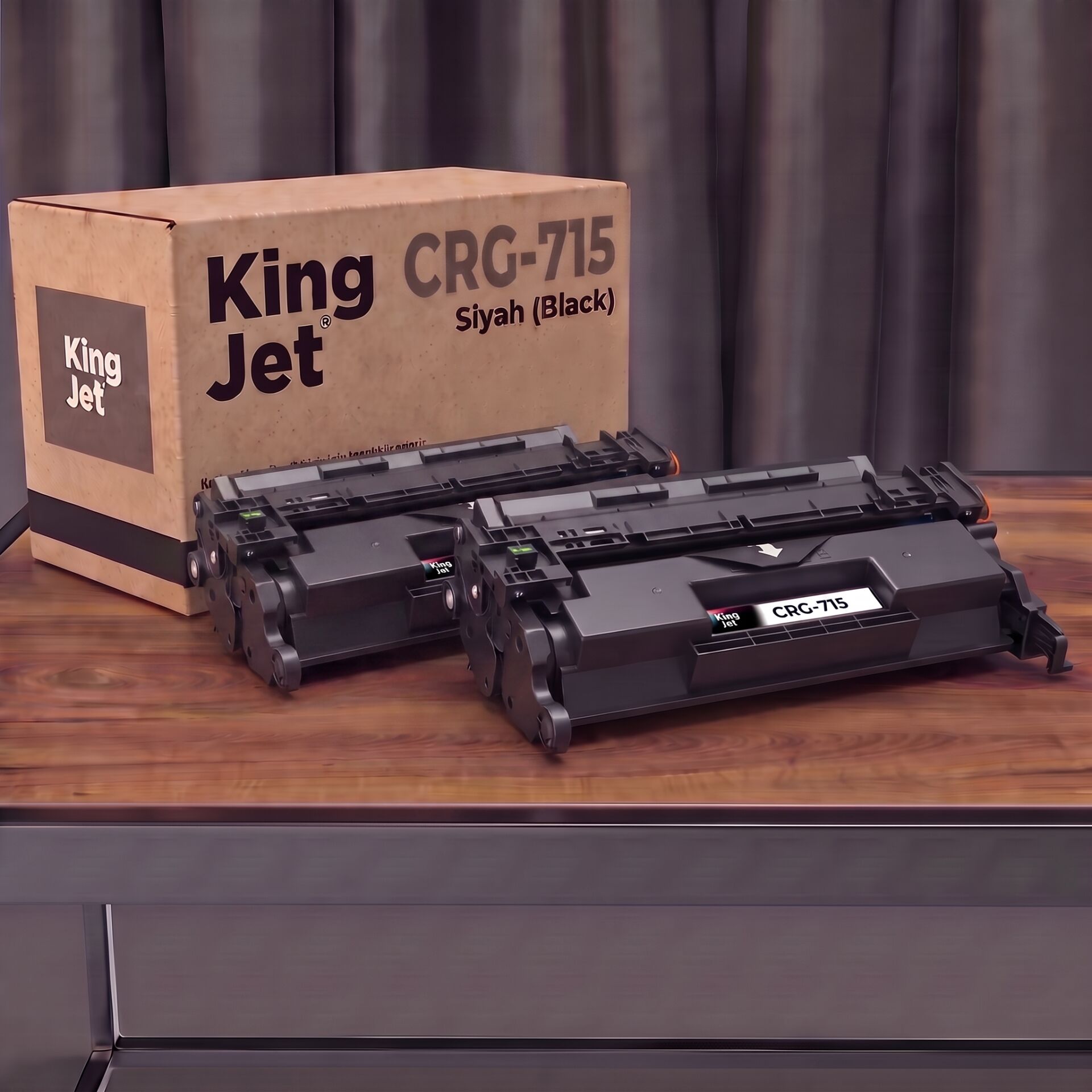 KingJET Canon Uyumlu CRG-715 Siyah Standart Kapasiteli (2'li Paket) Çipli Muadil Toner | i-SENSYS LBP3310