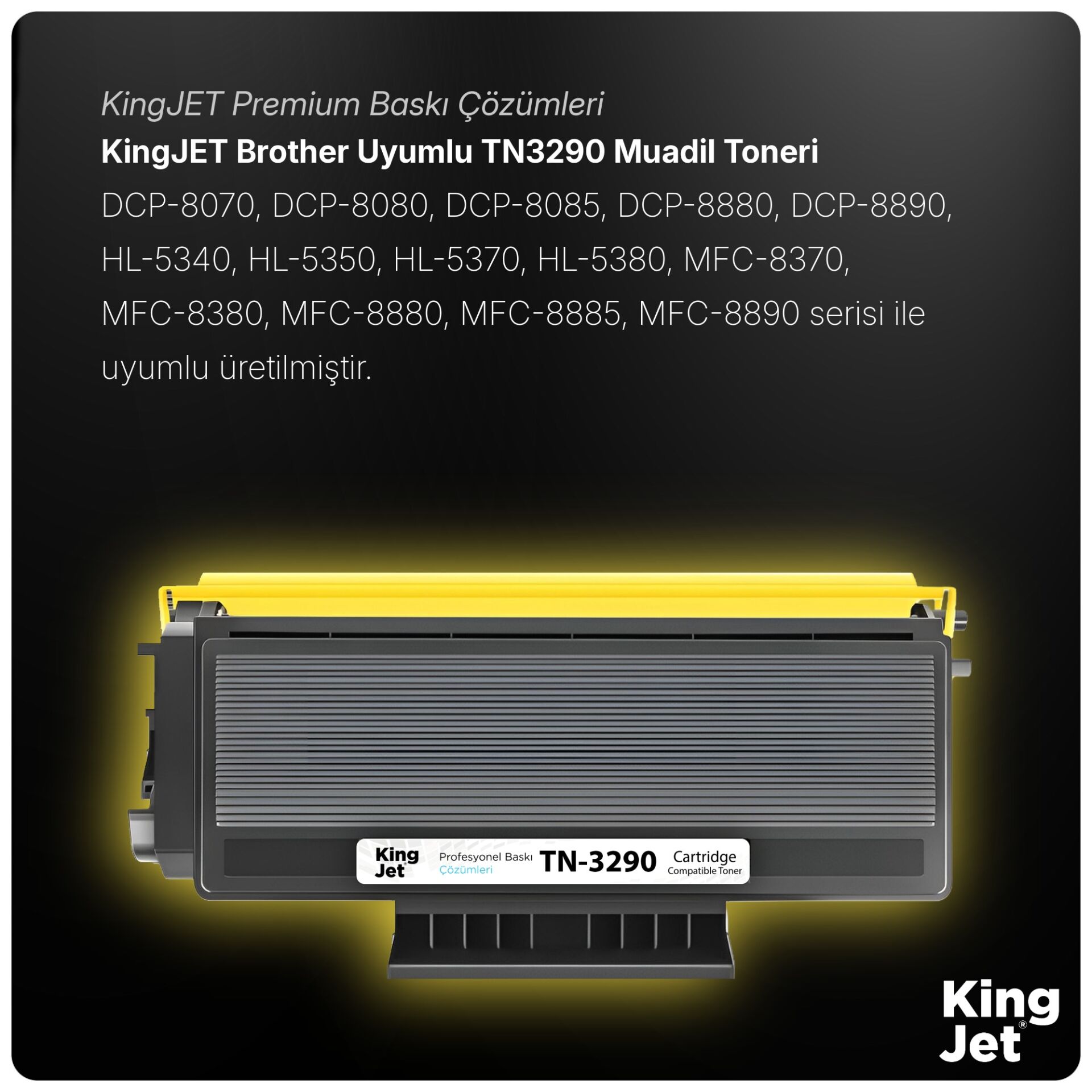 KingJET Brother Uyumlu TN-3290 Yüksek Kapasiteli (2'li Paket) Muadil Toner | HL-5370DW