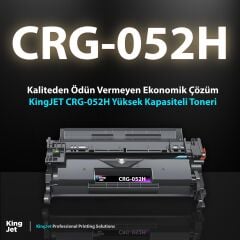 KingJET Canon Uyumlu CRG-052H Yüksek Kapasiteli Çipli Muadil Toneri