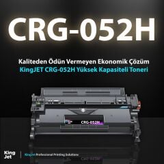 KingJET Canon Uyumlu CRG-052H Yüksek Kapasiteli Çipli Muadil Toneri | I-SENSYS LBP212 Uyumlu
