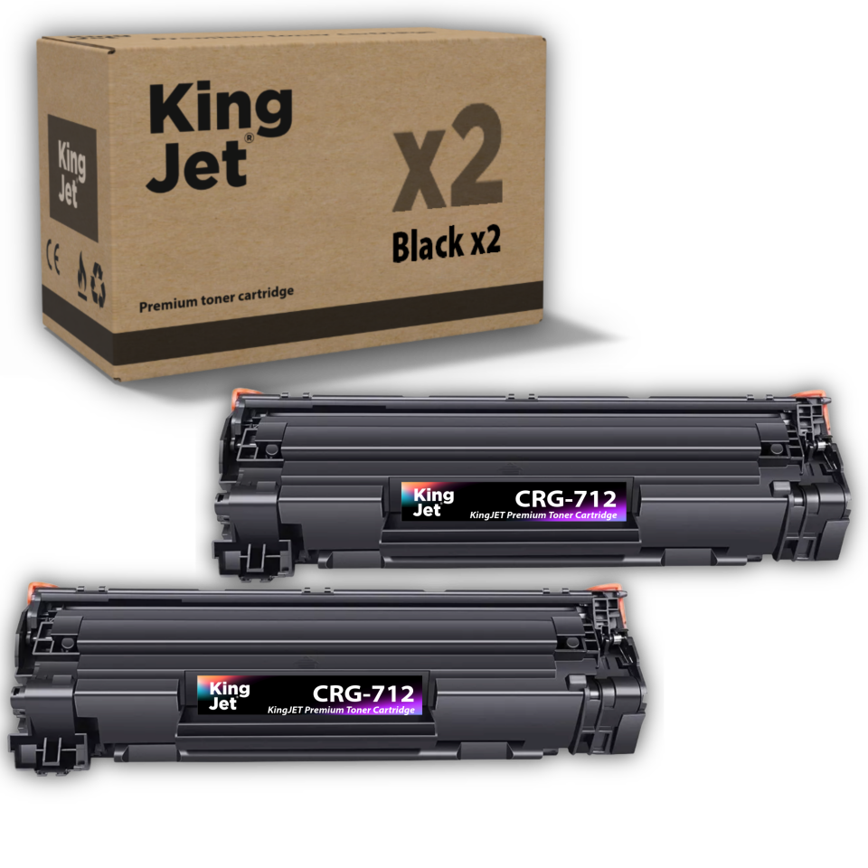 KingJET Canon Uyumlu CRG-712 Standart Kapasiteli (2'li Paket) Çipli Muadil Toneri | LBP3010B