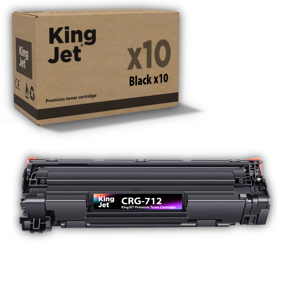 KingJET Canon Uyumlu CRG-712 Standart Kapasiteli (10'lu Paket) Çipli Muadil Toneri | LBP3150