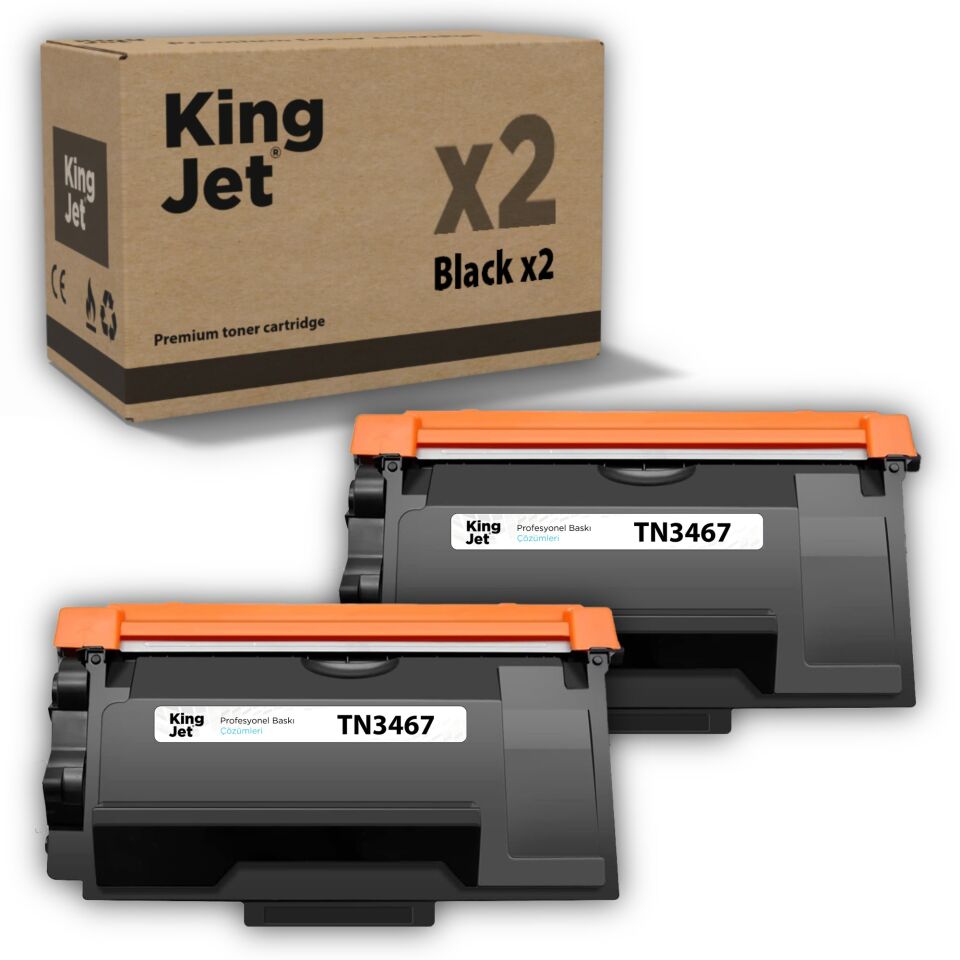 KingJET Brother Uyumlu TN-3467 Yüksek Kapasiteli (2'li Paket) Muadil Toner | MFC-L6900D