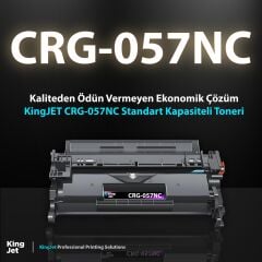 KingJET Canon Uyumlu CRG-057NC Standart Kapasiteli Çipsiz Muadil Toneri