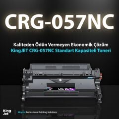 KingJET Canon Uyumlu CRG-057NC Standart Kapasiteli Çipsiz Muadil Toneri | I-SENSYS LBP226 Uyumlu