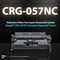KingJET Canon Uyumlu CRG-057NC Standart Kapasiteli Çipsiz Muadil Toneri | I-SENSYS MF443 Uyumlu