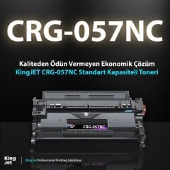 KingJET Canon Uyumlu CRG-057NC Standart Kapasiteli Çipsiz Muadil Toneri | I-SENSYS MF445 Uyumlu