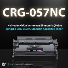 KingJET Canon Uyumlu CRG-057NC Standart Kapasiteli Çipsiz Muadil Toneri | I-SENSYS MF446 Uyumlu