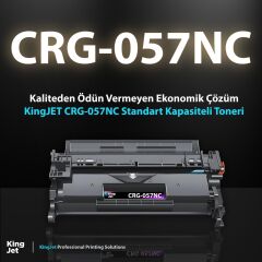 KingJET Canon Uyumlu CRG-057NC Standart Kapasiteli Çipsiz Muadil Toneri | I-SENSYS MF453 Uyumlu