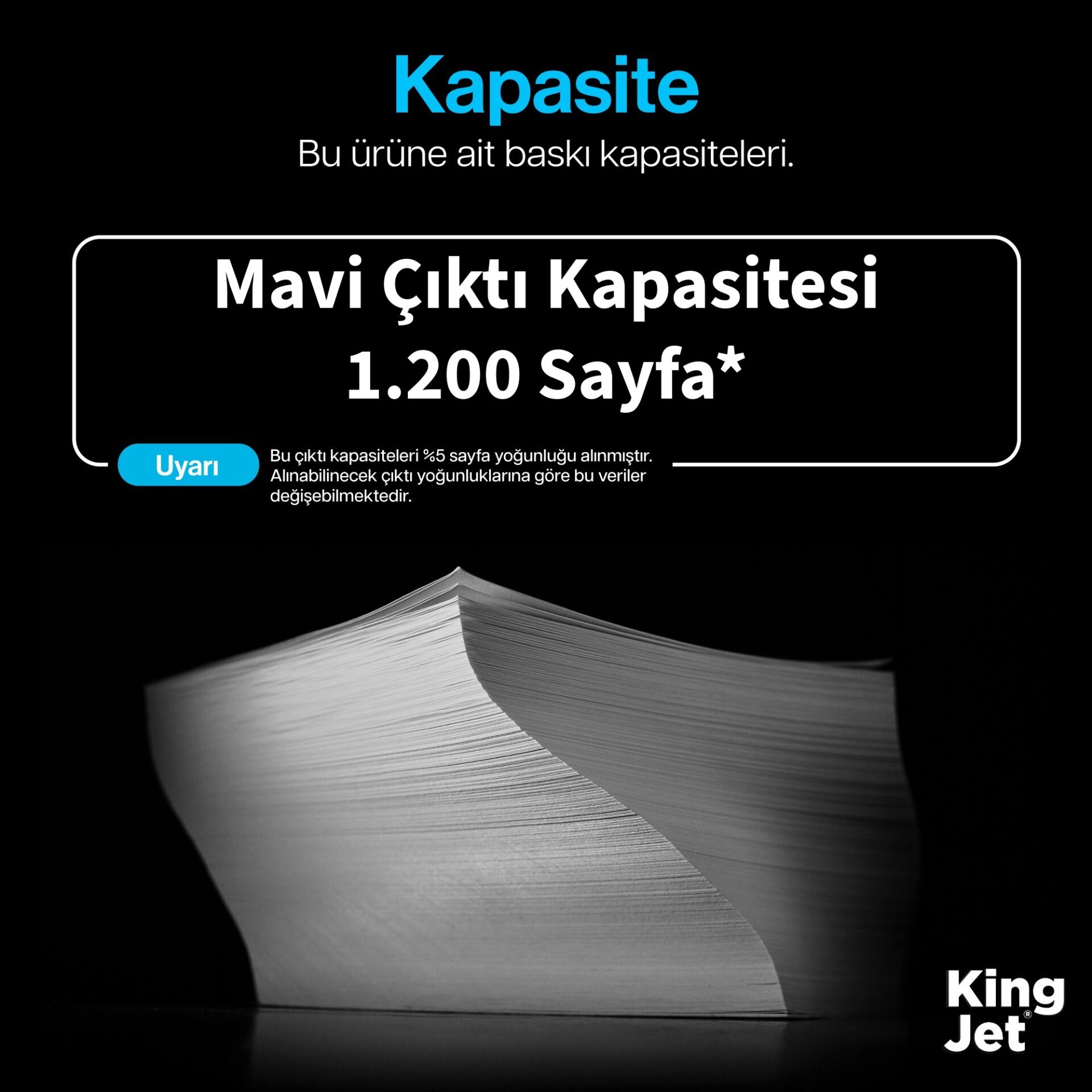 KingJET HP Uyumlu 222A W2221A Mavi Standart Kapasiteli (Tekli) Çipli Muadil Toner | LaserJet Pro 3303 baskı kapasitesi
