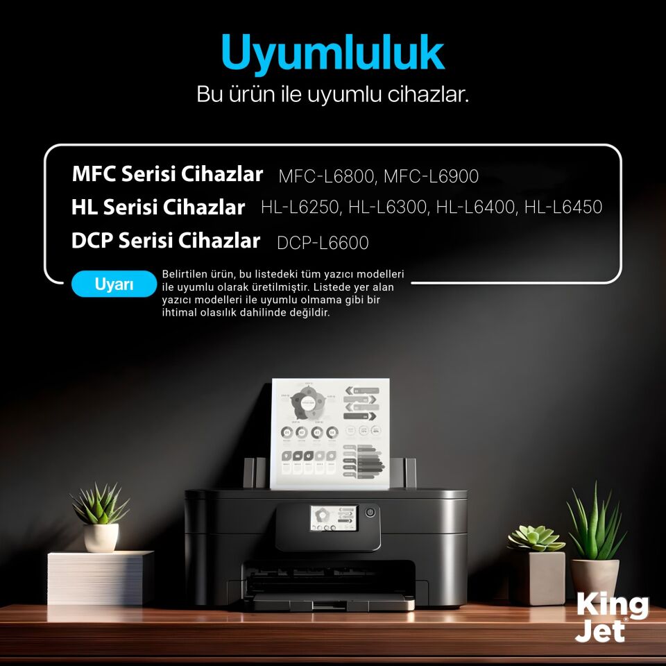 KingJET Brother Uyumlu TN-3467 Yüksek Kapasiteli (10'lu Paket) Muadil Toner | HL-L6300DW - Uyumlu Yazıcılar