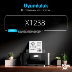 KingJET Canon Uyumlu T08NC Standart Kapasiteli Çipsiz Muadil Toneri | I-SENSYS X1238 Uyumlu