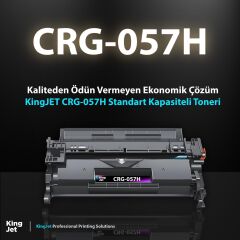 KingJET Canon Uyumlu CRG-057H Yüksek Kapasiteli Çipli Muadil Toneri | I-SENSYS LBP233 Uyumlu