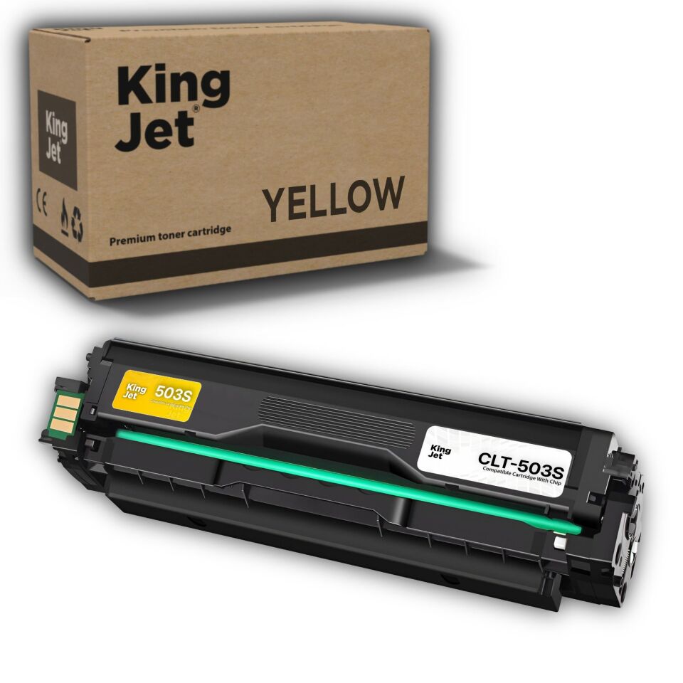 KingJET Samsung Uyumlu CLT-Y503S Standart Kapasiteli Sarı (Yellow) Çipli Muadil Toner | SL-C3010DW