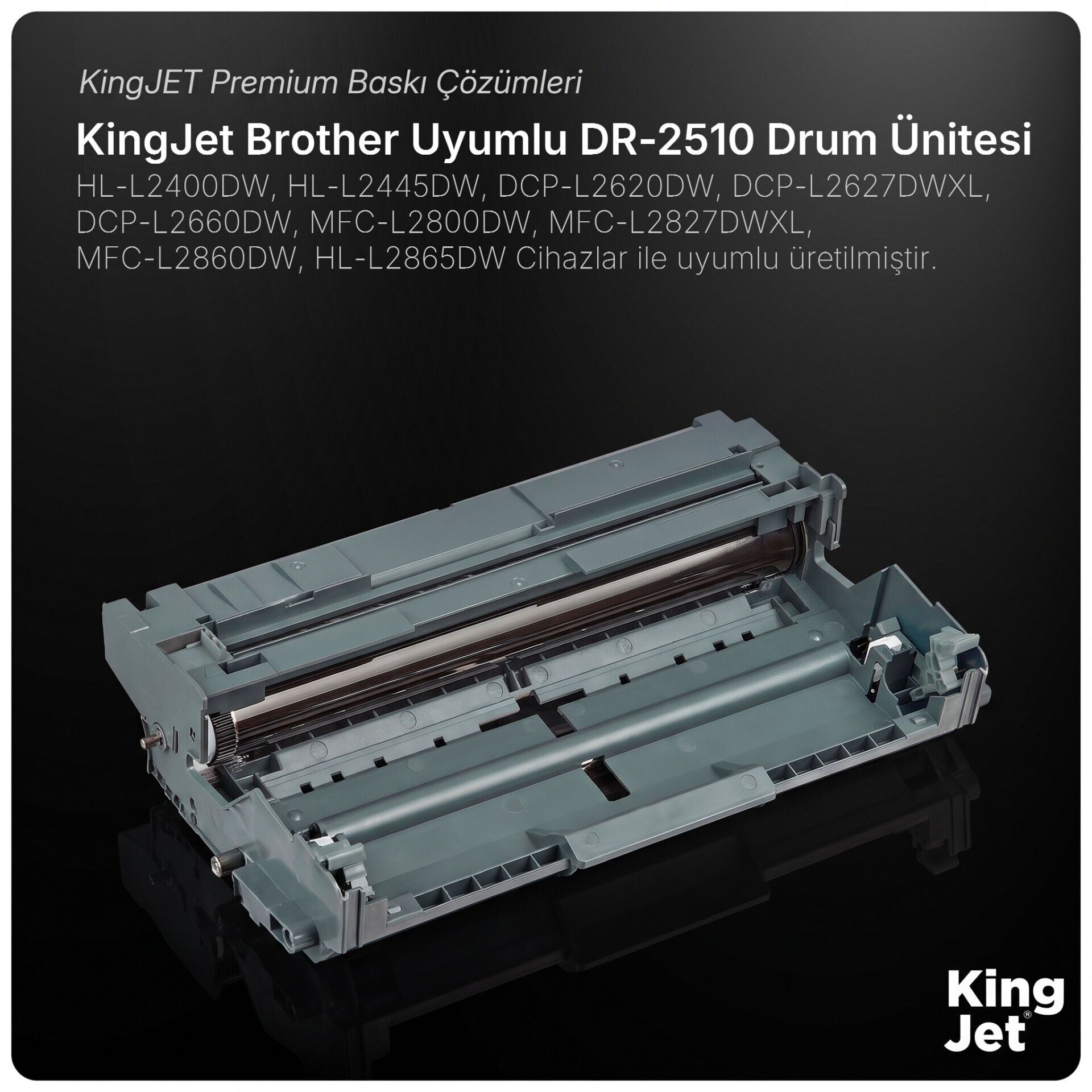 KingJET Brother Uyumlu DR-2510 (Tekli) Muadil Drum Ünitesi