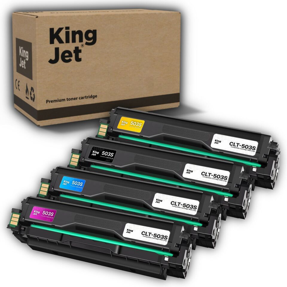 KingJET Samsung Uyumlu CLT-K503S Standart Kapasiteli 4 Renk (Takım) Çipli Muadil Toner | SL-C3010ND