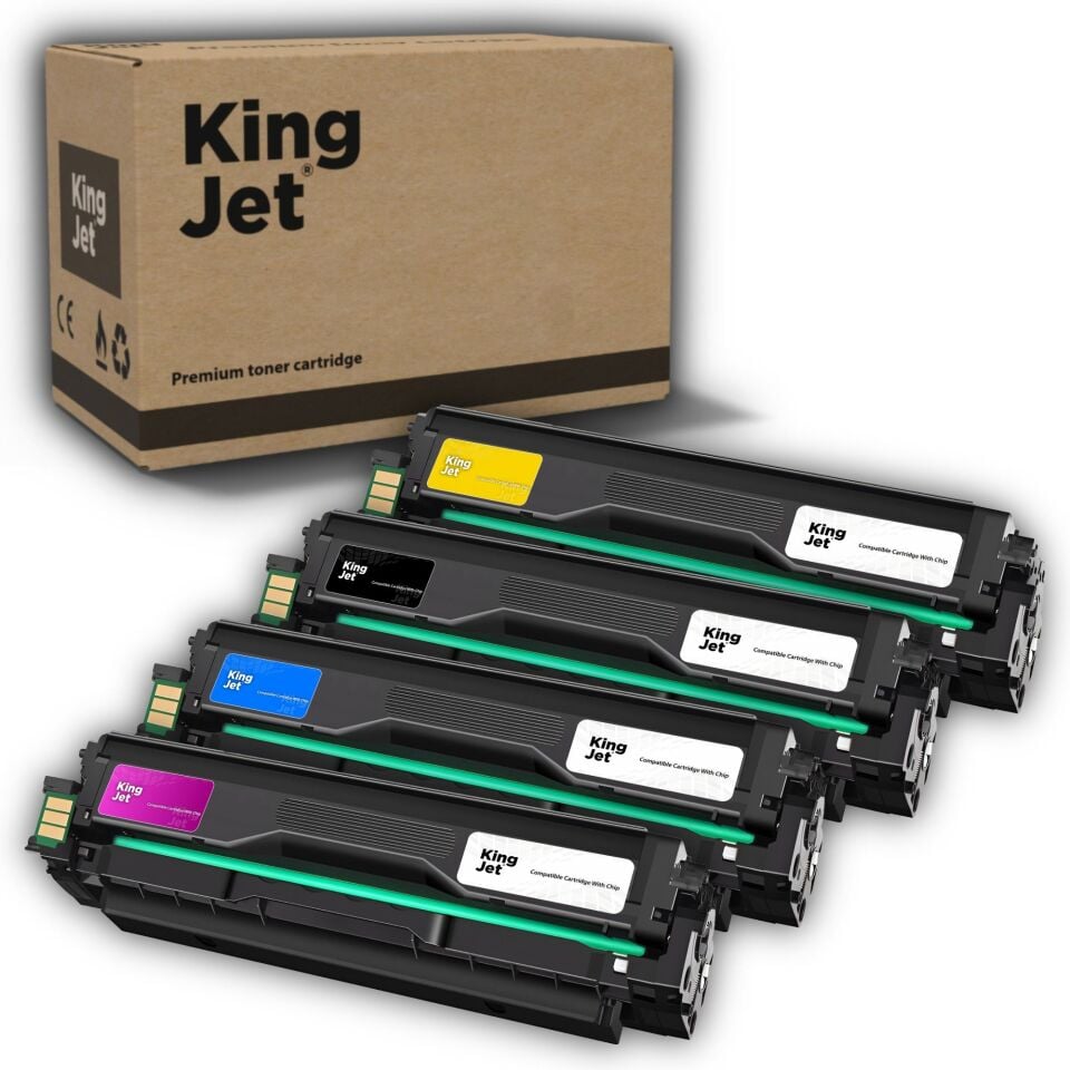 KingJET Samsung Uyumlu CLT-K503L Yüksek Kapasiteli 4 Renk (Takım) Çipli Muadil Toner | SL-C3010ND