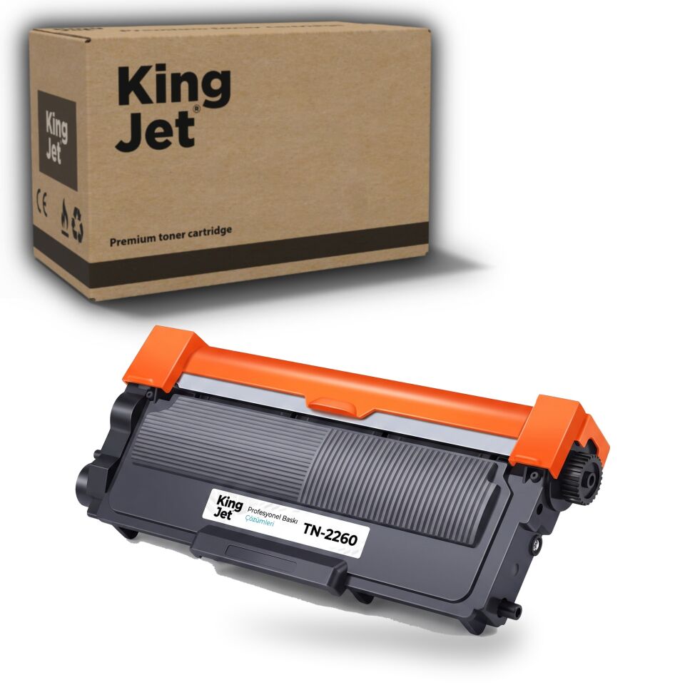 KingJET Brother Uyumlu TN-2260 Yüksek Kapasiteli (Tekli) Muadil Toner | FAX-2840