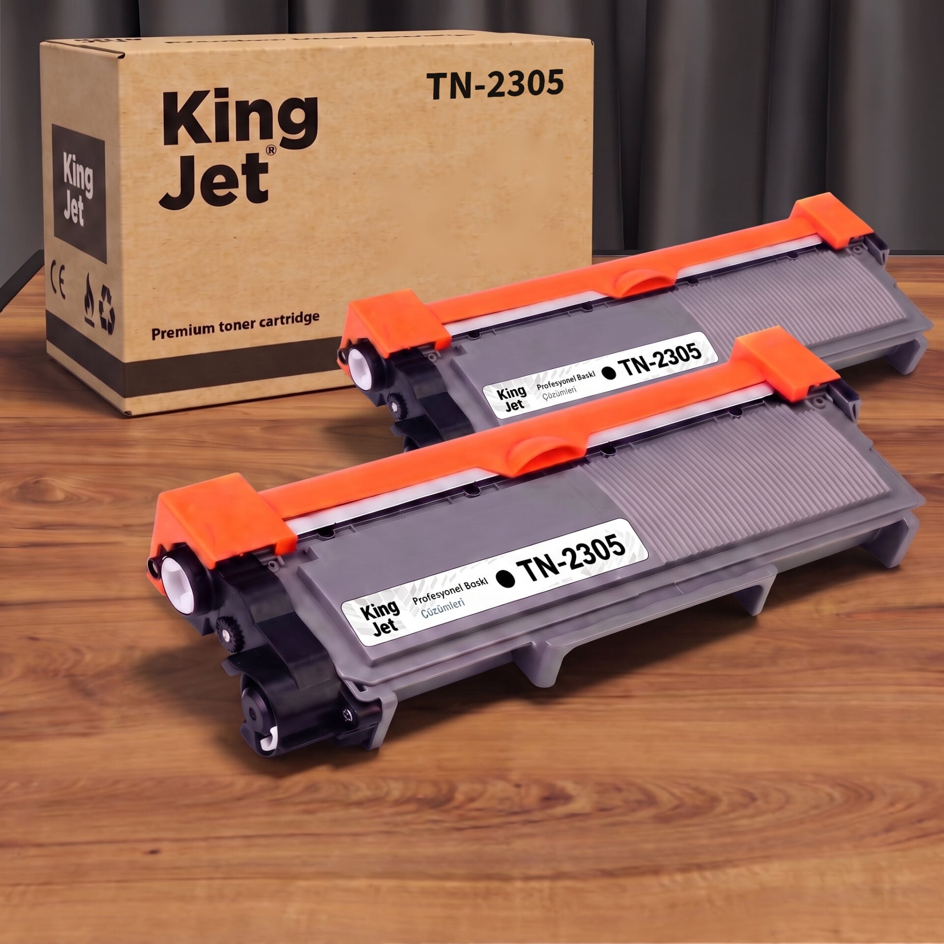 KingJET Brother Uyumlu TN-2305 Yüksek Kapasiteli (2'li Paket) Muadil Toner | MFC-L2720DW
