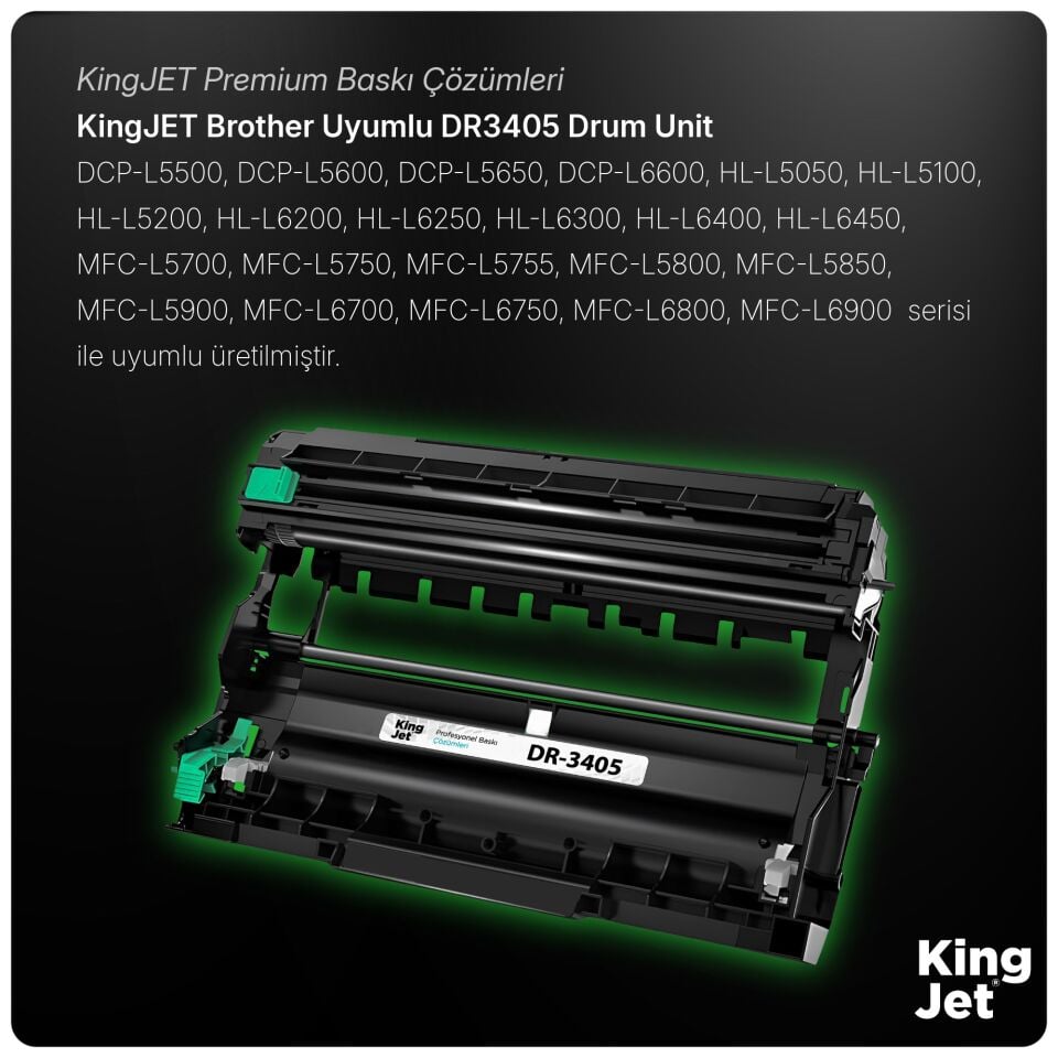 KingJET Brother Uyumlu DR-3405 (Tekli) Muadil Drum Ünitesi | MFC-L5700DW