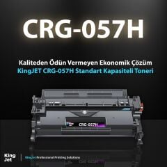 KingJET Canon Uyumlu CRG-057H Yüksek Kapasiteli (4'lü Paket) Çipli Muadil Toneri | MF449 Uyumlu