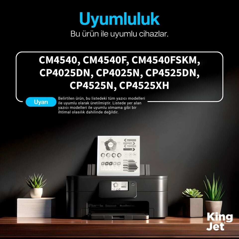 KingJET HP Uyumlu CE263X Kırmızı Yüksek Kapasiteli (Tekli) Çipli Muadil Toner | CM4540F
