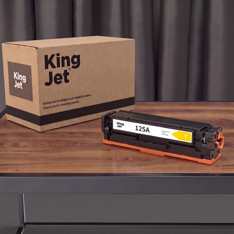 KingJET HP Uyumlu CB542A Sarı Standart Kapasiteli (Tekli) Çipli Muadil Toner | Color LaserJet CM1312nfi