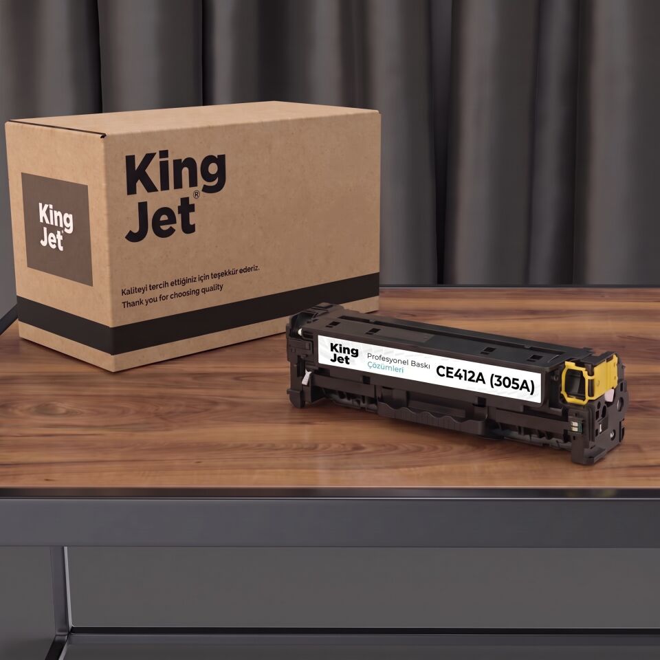 KingJET HP Uyumlu CE412A (305A) Sarı Muadil Toner