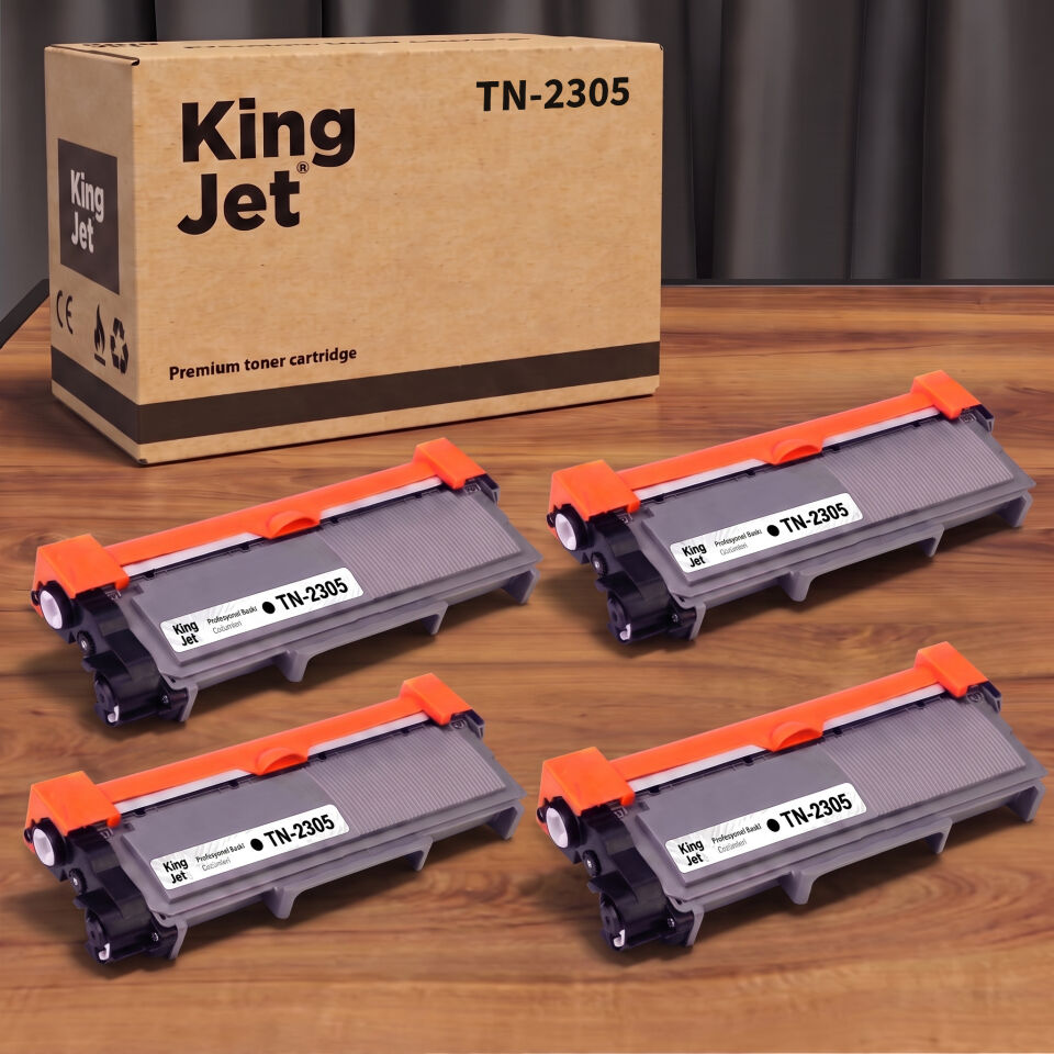 KingJET Brother Uyumlu TN-2305 Yüksek Kapasiteli (4'lü Paket) Muadil Toner | MFC-L2703DW