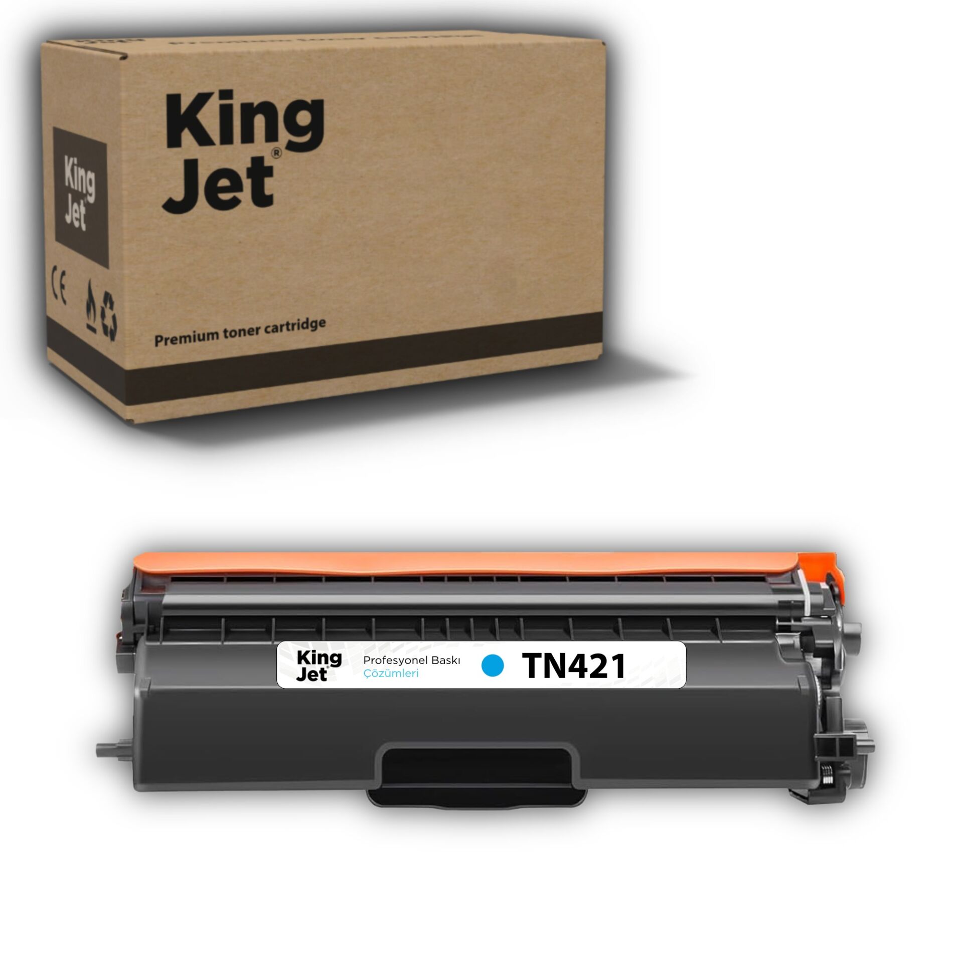 KingJET Brother Uyumlu TN-421 Mavi Standart Kapasiteli (Tekli) Muadil Toner | MFC-L8900CDW