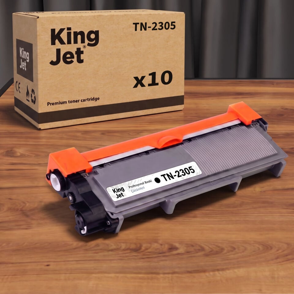 KingJET Brother Uyumlu TN-2305 Yüksek Kapasiteli (10'lu Paket) Muadil Toner | DCP-L2560CDN
