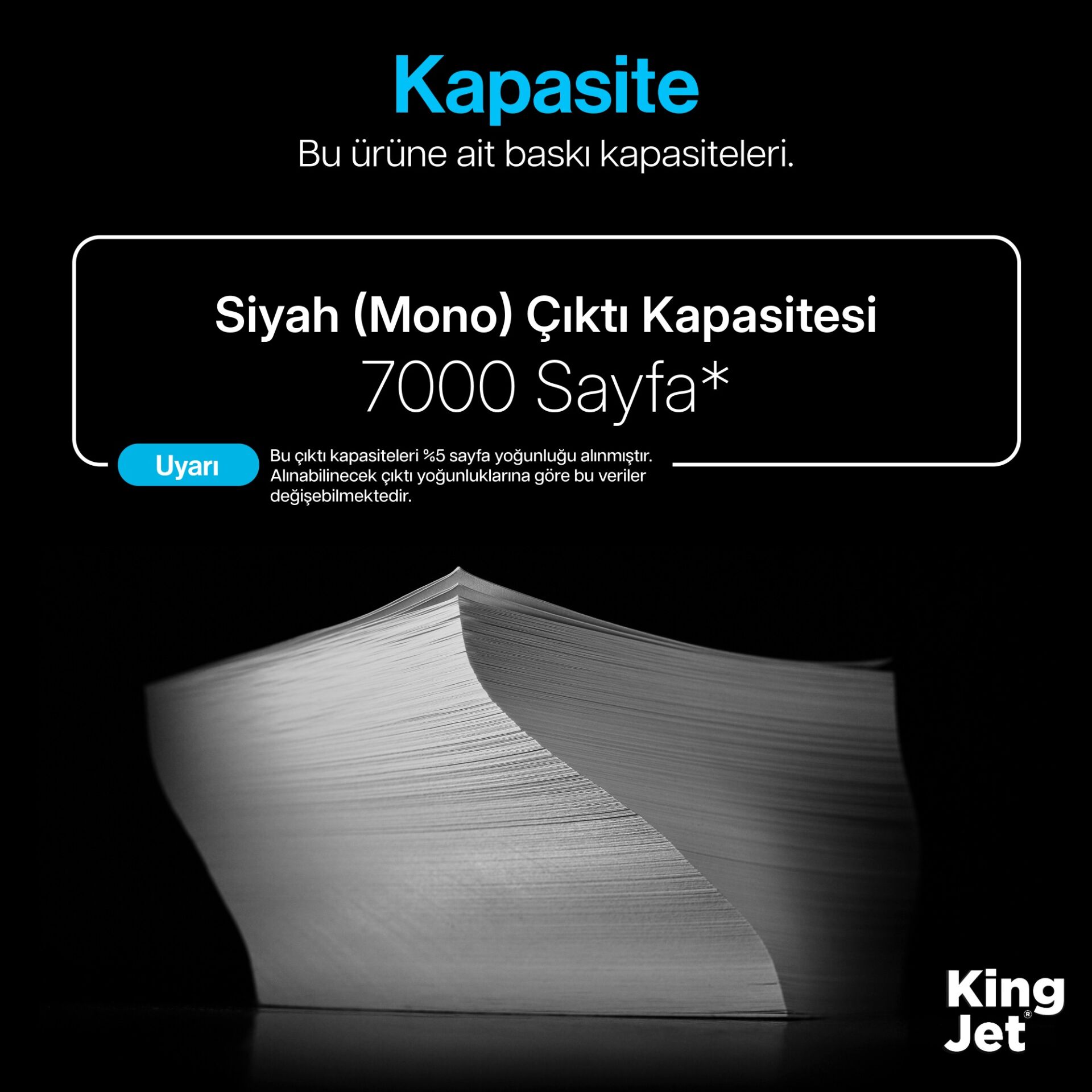 KingJET Brother Uyumlu TN-3185 Yüksek Kapasiteli (Tekli) Muadil Toner | MFC-8860N baskı kapasitesi