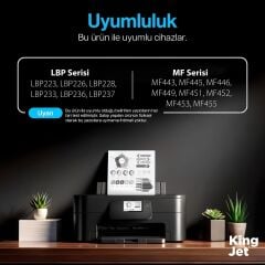 KingJET Canon Uyumlu CRG-057H Yüksek Kapasiteli (20'li Paket) Çipli Muadil Toneri | LBP237 Uyumlu