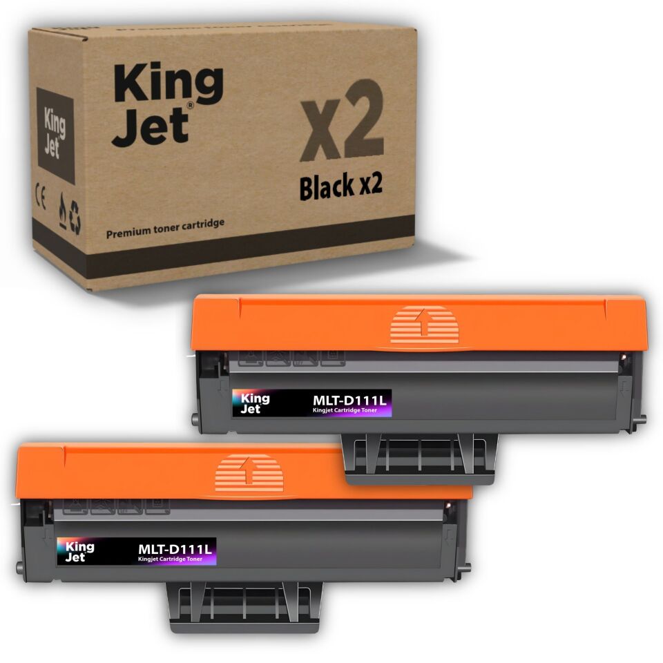 KingJET Samsung Uyumlu MLT-D111L Yüksek Kapasiteli (2'li Paket) Çipli Muadil Toner | Xpress M2026W