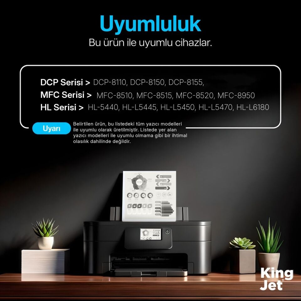 KingJET Brother Uyumlu TN750 Standart Kapasiteli (10'lu Paket) Muadil Toner | DCP-8110DN