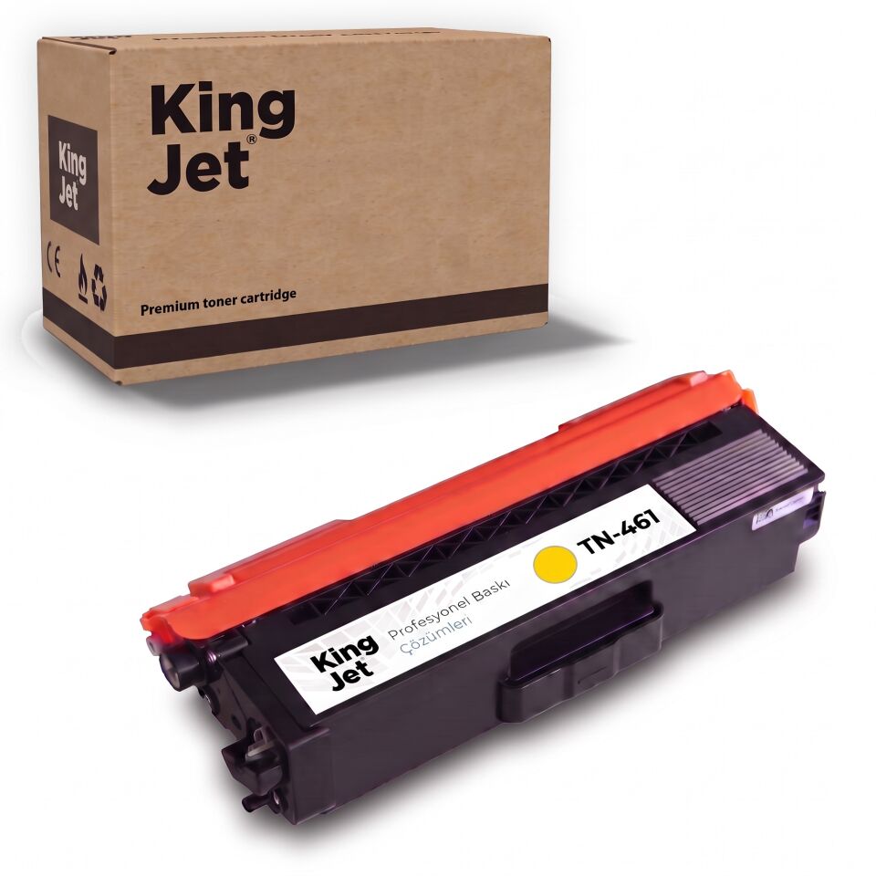 KingJET Brother Uyumlu TN-461 Sarı Standart Kapasiteli (Tekli) Muadil Toner