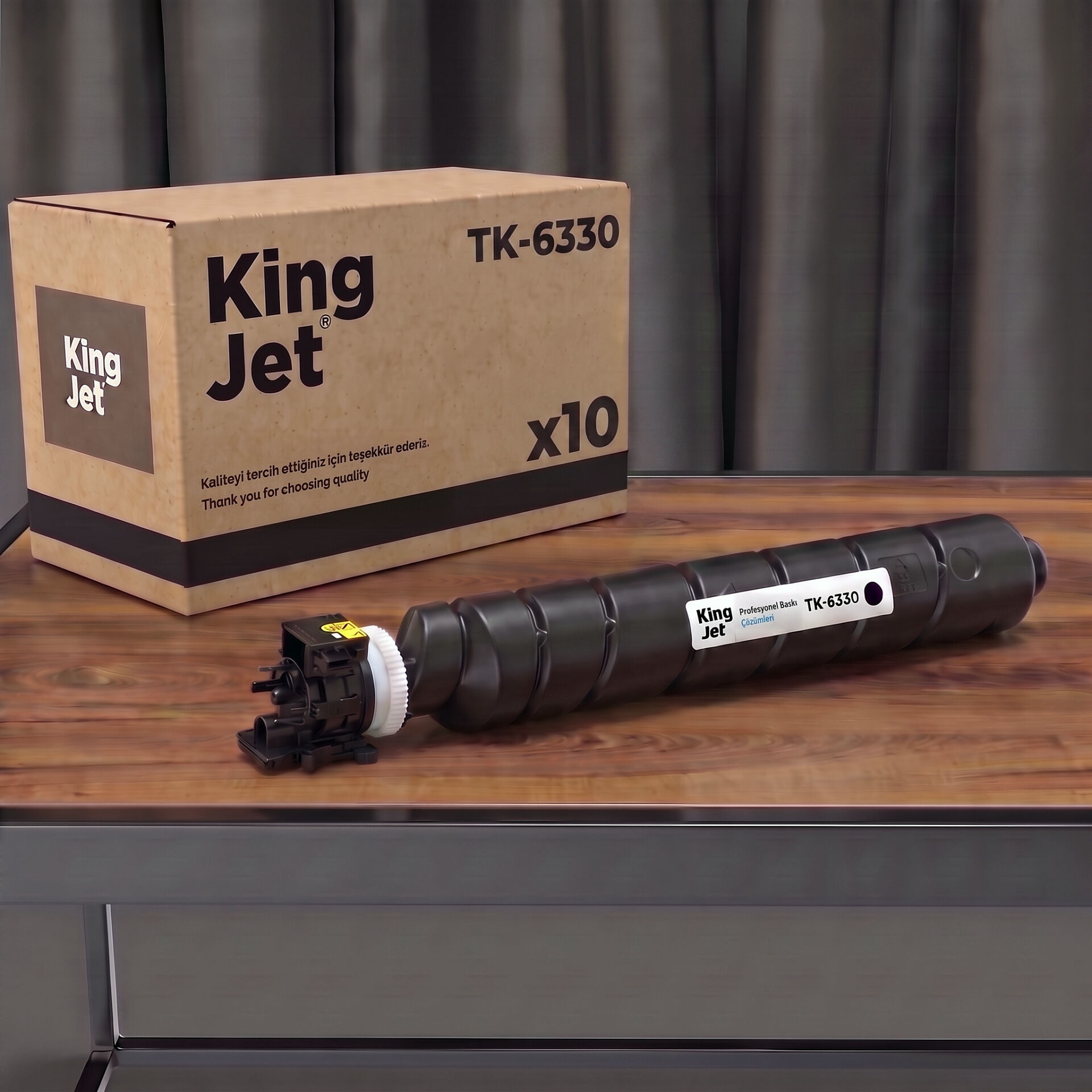 KingJET Kyocera Uyumlu TK-6330 Standart Kapasiteli (10'lu Paket) Çipli Muadil Toner